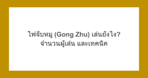ไพ่จับหมู (Gong Zhu) เล่นยังไง? จำนวนผู้เล่น และเทคนิค